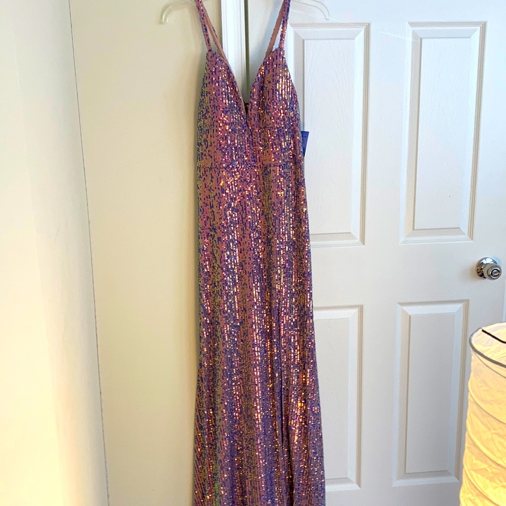 Pink sparkly prom dress